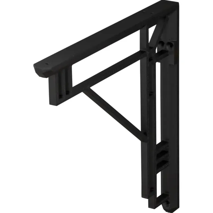 Plankdragers|Plankdragers > Duraline plankdrager model B zwart 14,5x14,5 cm
