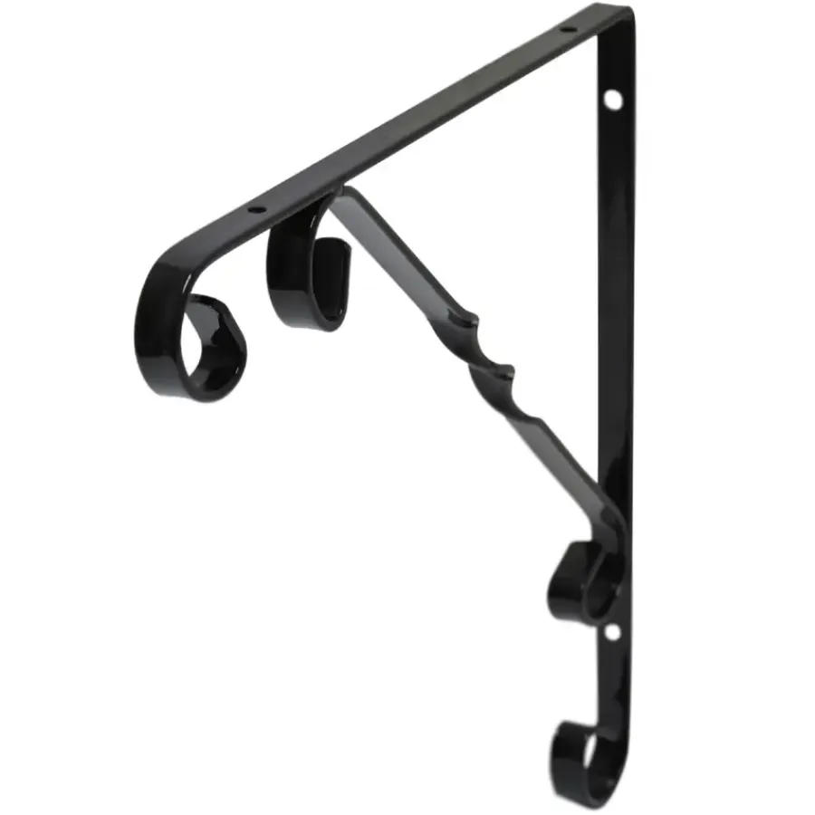 Plankdragers|Plankdragers > Geen Duraline plankdrager ornament zwart 25x25 cm