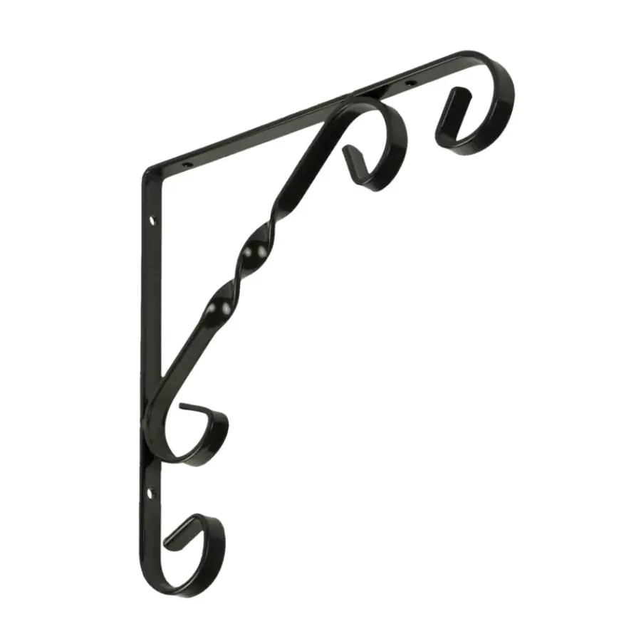 Plankdragers|Plankdragers > Geen Duraline plankdrager ornament zwart 15x15 cm