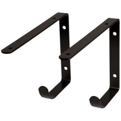 Plankdragers|Plankdragers > Duraline plankdrager zwart metaal 22x14,5cm 2 stuks