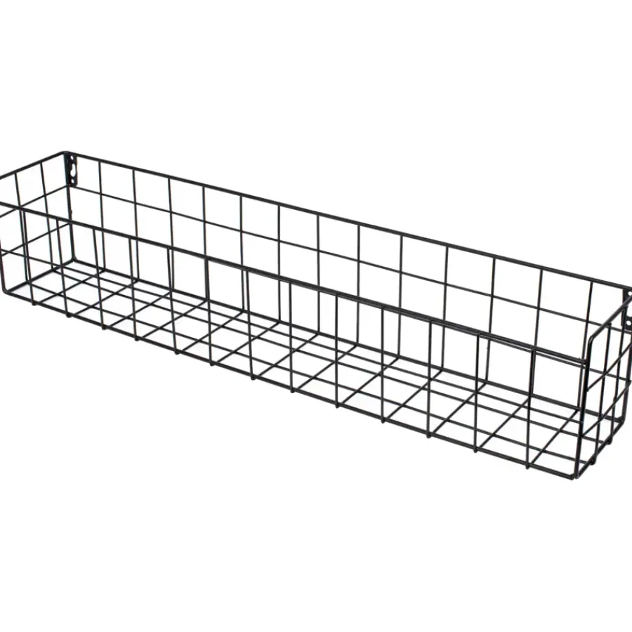 Panelen|Panelen > Duraline wandmand draadstaal mat zwart 60 x 12 x 10 cm