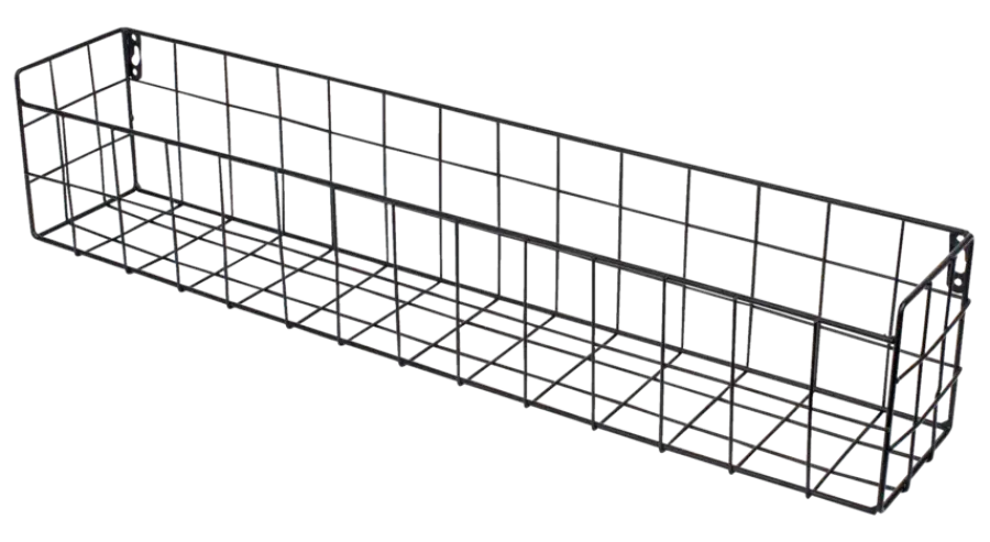 Panelen|Panelen > Duraline wandmand draadstaal mat zwart 60 x 12 x 10 cm