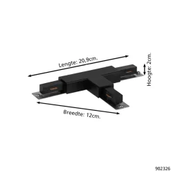 Audio & Video Accessoires > Eglo EasyTrack railverlichting koppelstuk T-vormig zwart