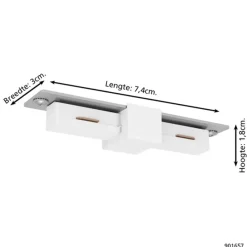 Audio & Video Accessoires > Eglo EasyTrack railverlichting koppelstuk recht zwart