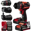 Accuboormachines|Boormachines > EINHELL 18V accuboormachine TE-CD 18/45 Li Kit incl. 2 accu's 2Ah + snellader + 22-delige boren- en bitset + koffer