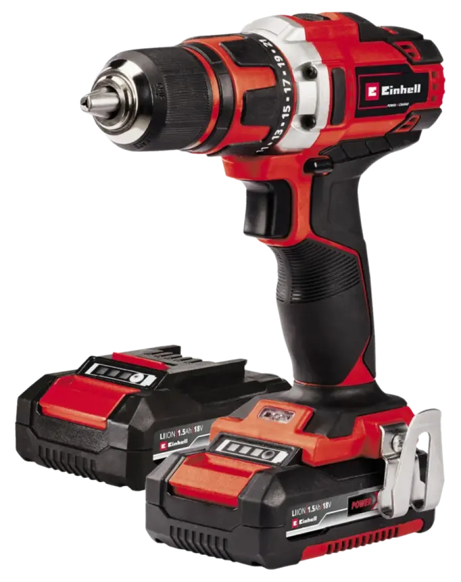 Accuboormachines|Boormachines > EINHELL 18V accuboormachine TE-CD 18/40 LI incl. 2 accu's 1,5Ah + lader + koffer
