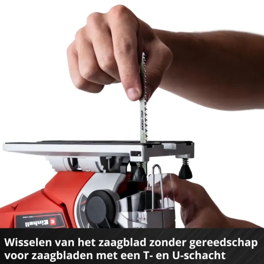 Accu Decoupeerzaag|Zaagmachines & -tafels > EINHELL 18V accu decoupeerzaag TE-JS 18/80 LI zonder accu