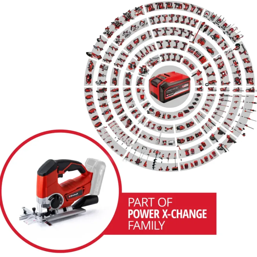 Accu Decoupeerzaag|Zaagmachines & -tafels > EINHELL 18V accu decoupeerzaag TE-JS 18/80 LI zonder accu
