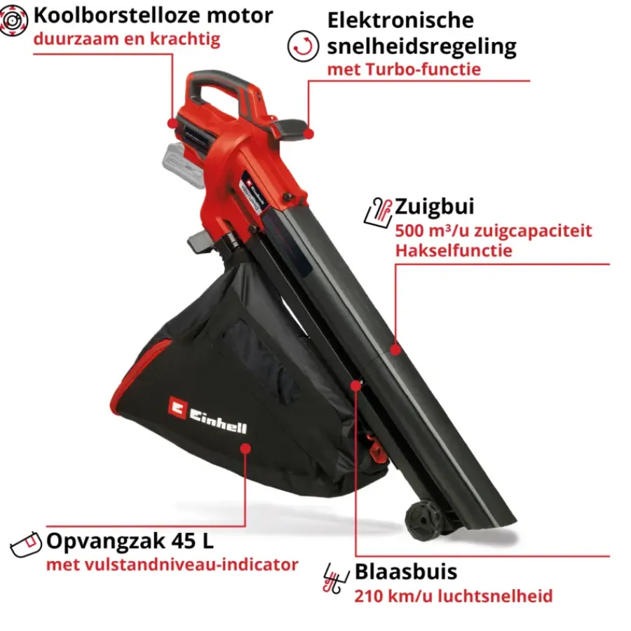 Bladblazers > EINHELL 18V bladblazer/-zuiger Venturro 18/210 (zonder accu)