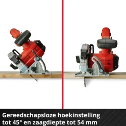 Accu Cirkelzaag|Zaagmachines & -tafels > EINHELL 18V cirkelzaag TE-CS 18/165 LI (zonder accu)