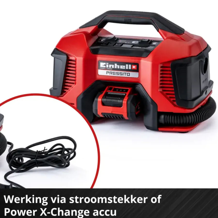 Overig Accu Gereedschap > EINHELL 18V compressor 6-in-1 Pressito Hybrid (zonder accu)