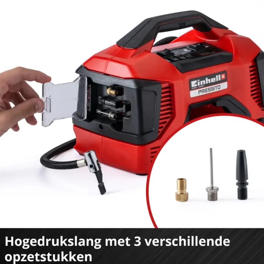 Overig Accu Gereedschap > EINHELL 18V compressor 6-in-1 Pressito Hybrid (zonder accu)