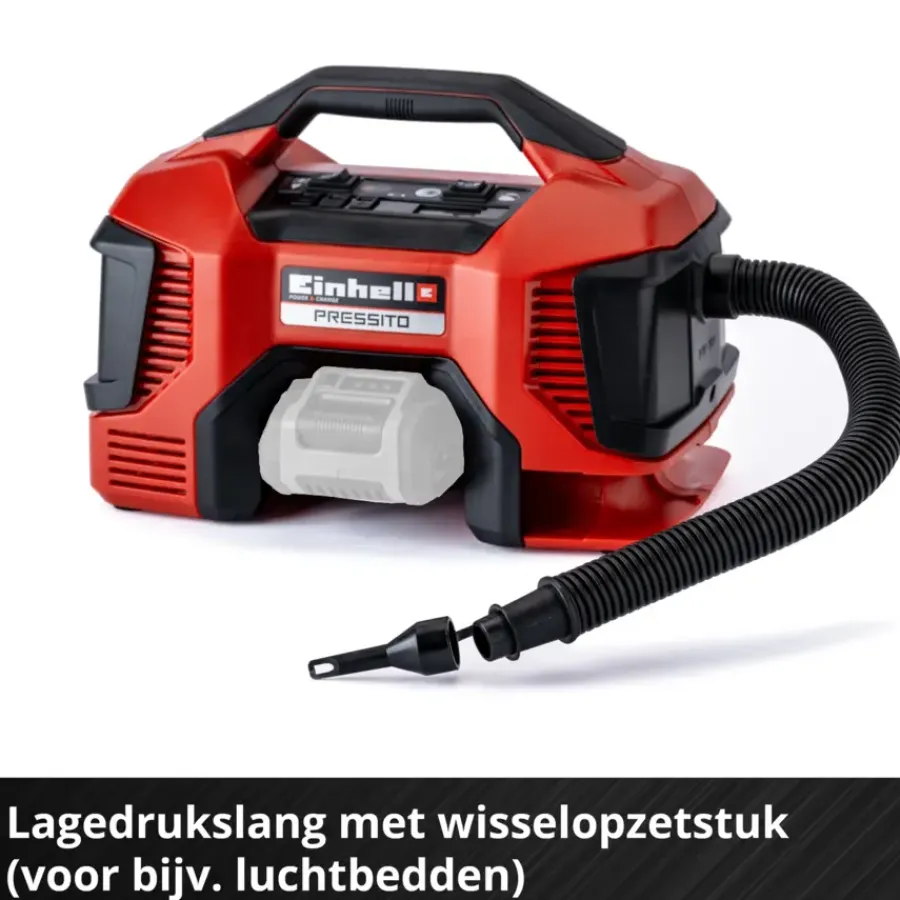 Overig Accu Gereedschap > EINHELL 18V compressor 6-in-1 Pressito Hybrid (zonder accu)