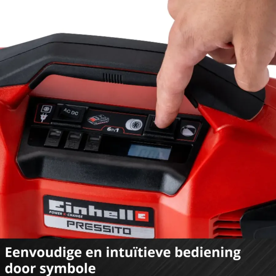 Overig Accu Gereedschap > EINHELL 18V compressor 6-in-1 Pressito Hybrid (zonder accu)