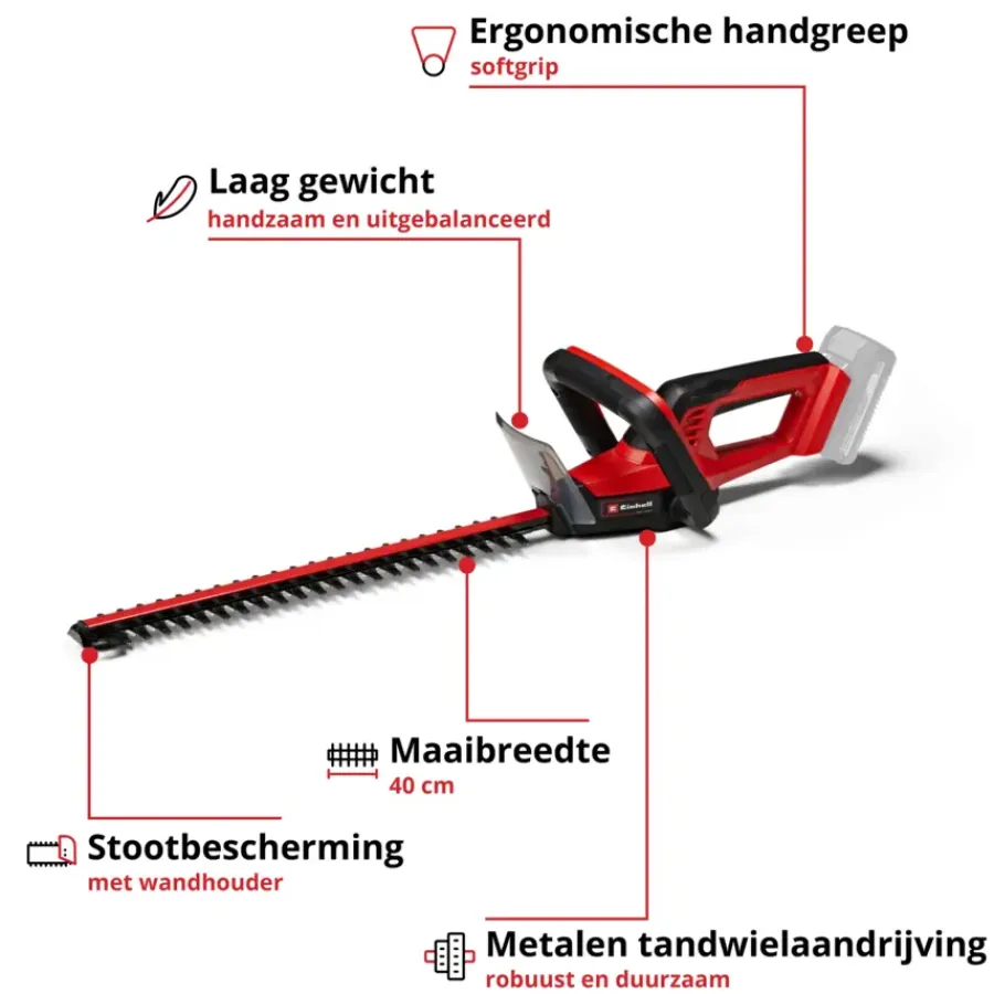 Heggenscharen > EINHELL 18V heggenschaar GC-CH 18/40 Li (zonder accu)