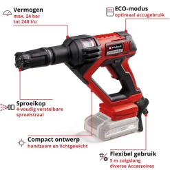 Hogedrukreiniger > EINHELL 18V Hypresso drukreinigingspistool 18/24 (zonder accu)