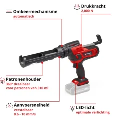Overig Accu Gereedschap > EINHELL 18V kitpistool TE-SG 18/10 LI (zonder accu)