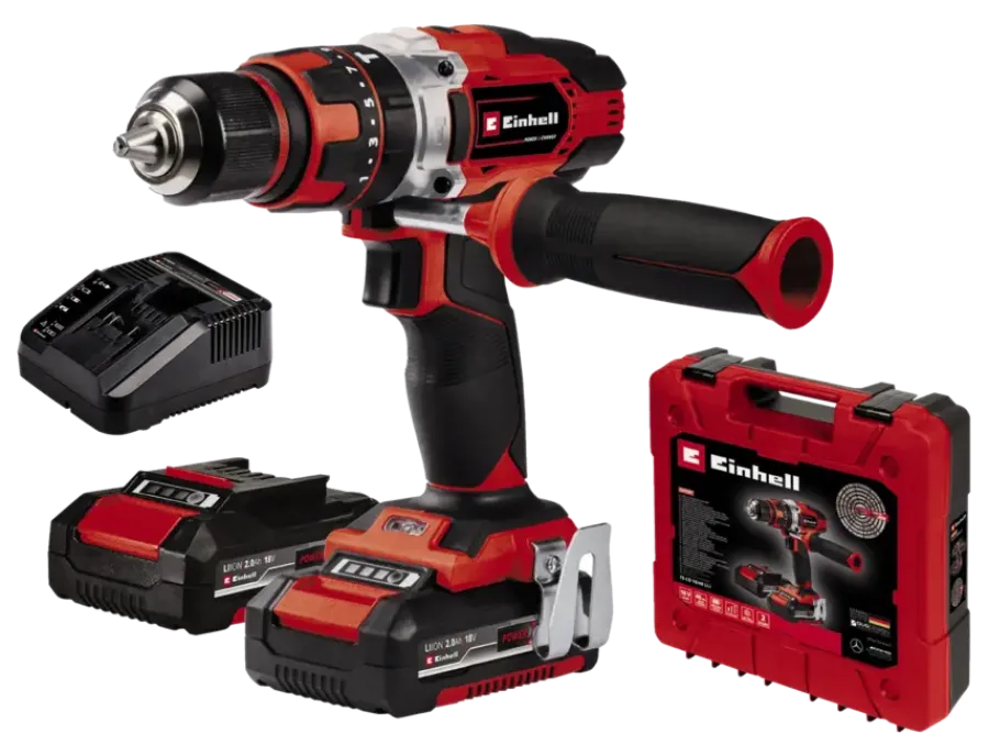 Accuboormachines|Boormachines > EINHELL 18V klopboormachine TE-CD 18/48 LI incl. 2 accu's 2.0Ah + lader + koffer