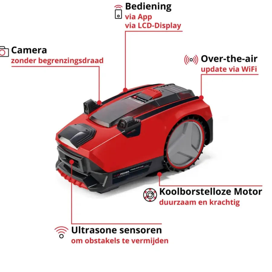 Grasmaaiers|Robotmaaiers > EINHELL 18V robotmaaier FREELEXO CAM PLUS 600 (Incl. 4.0 Ah accu + oplader)