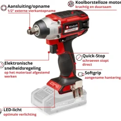 Overig Accu Gereedschap|Schroevendraaiers > EINHELL 18V slagschroevendraaier Impaxxo 18/230 (zonder accu)