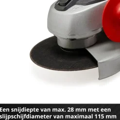 Accu Haakse Slijper|Frees, Slijp & Schaafmachines > EINHELL 18V slijptol / haakse slijper 115mm TC-AG 18/115 LI incl 4.0Ah accu en lader