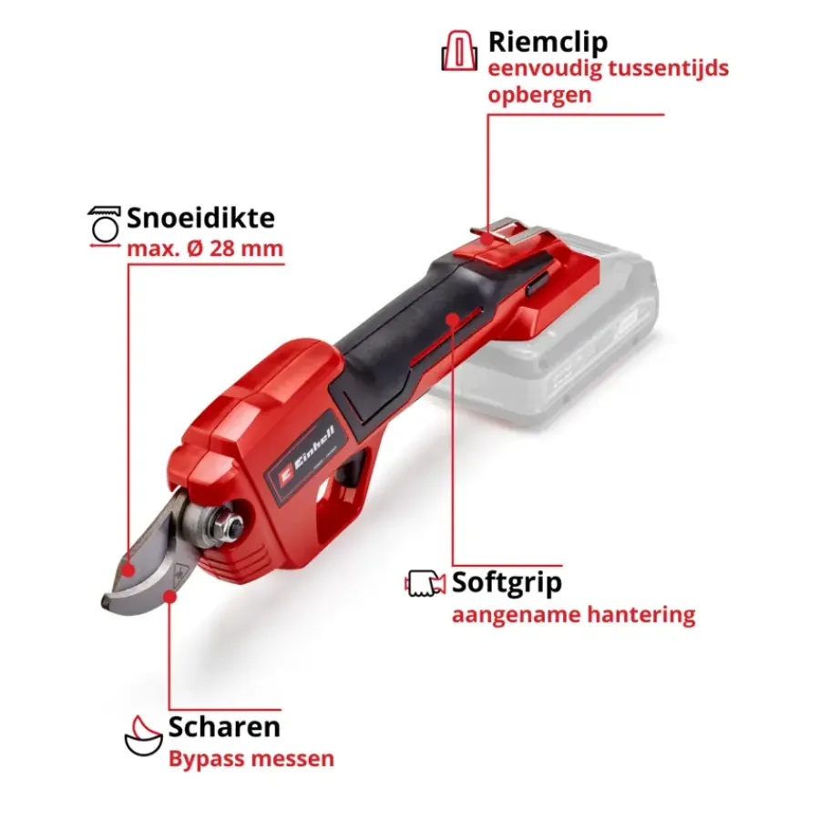 Snoeigereedschap > EINHELL 18V snoeischaar GE-LS 18 Li (zonder accu)