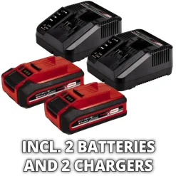 Grasmaaiers > EINHELL 2x18V grasmaaier Rasarro 36/36 Kit incl. 2 accu's 3Ah + 2 opladers