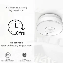 Rookmelders > Elro FS2010-2 optische rookmelder inclusief 10 jaar lithium batterij DUO-pack