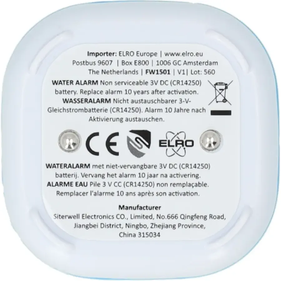 Watermelders > Elro FW1501 watermelder IP65 inclusief 3 jaar lithium batterij