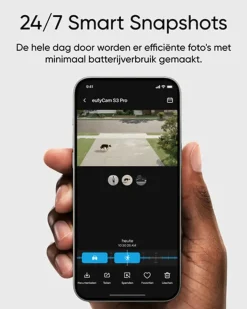 Elektronische Beveiliging > Eufy Cam S3 Pro Draadloze beveiligingscamera Uitbreiding 4K