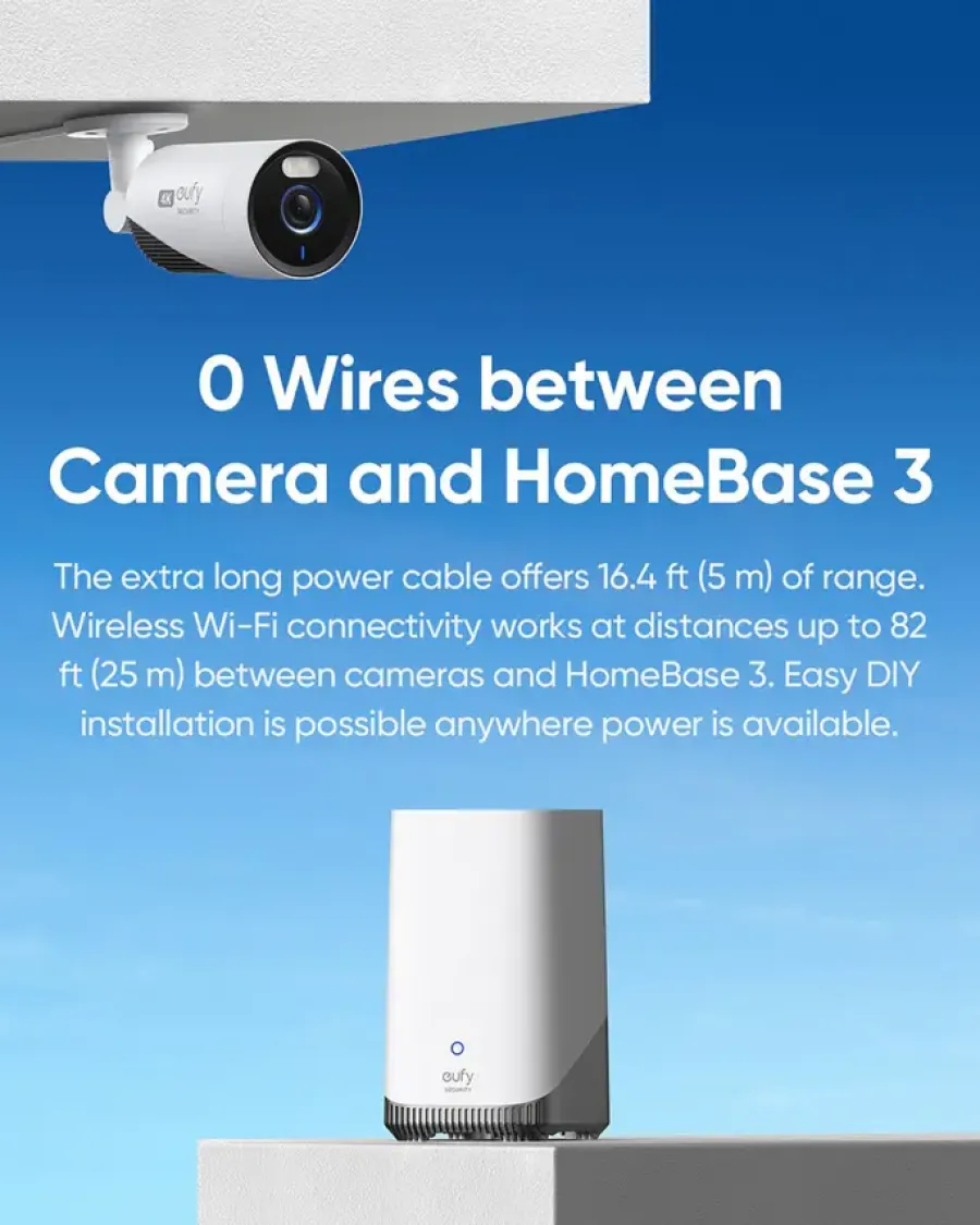 Elektronische Beveiliging > Eufy E330 Beveiligingscamera voor buiten Wired Uitbreiding