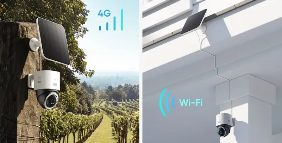 Elektronische Beveiliging > Eufy 4G LTE Beveiligingscamera S330 voor buiten met Zonnepaneel