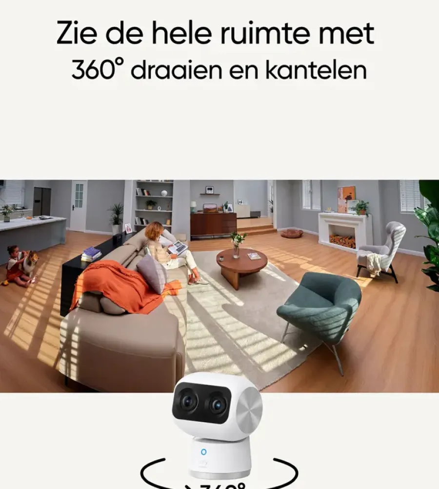 Elektronische Beveiliging > Eufy Indoor Beveiligingscamera S350 4K Wired
