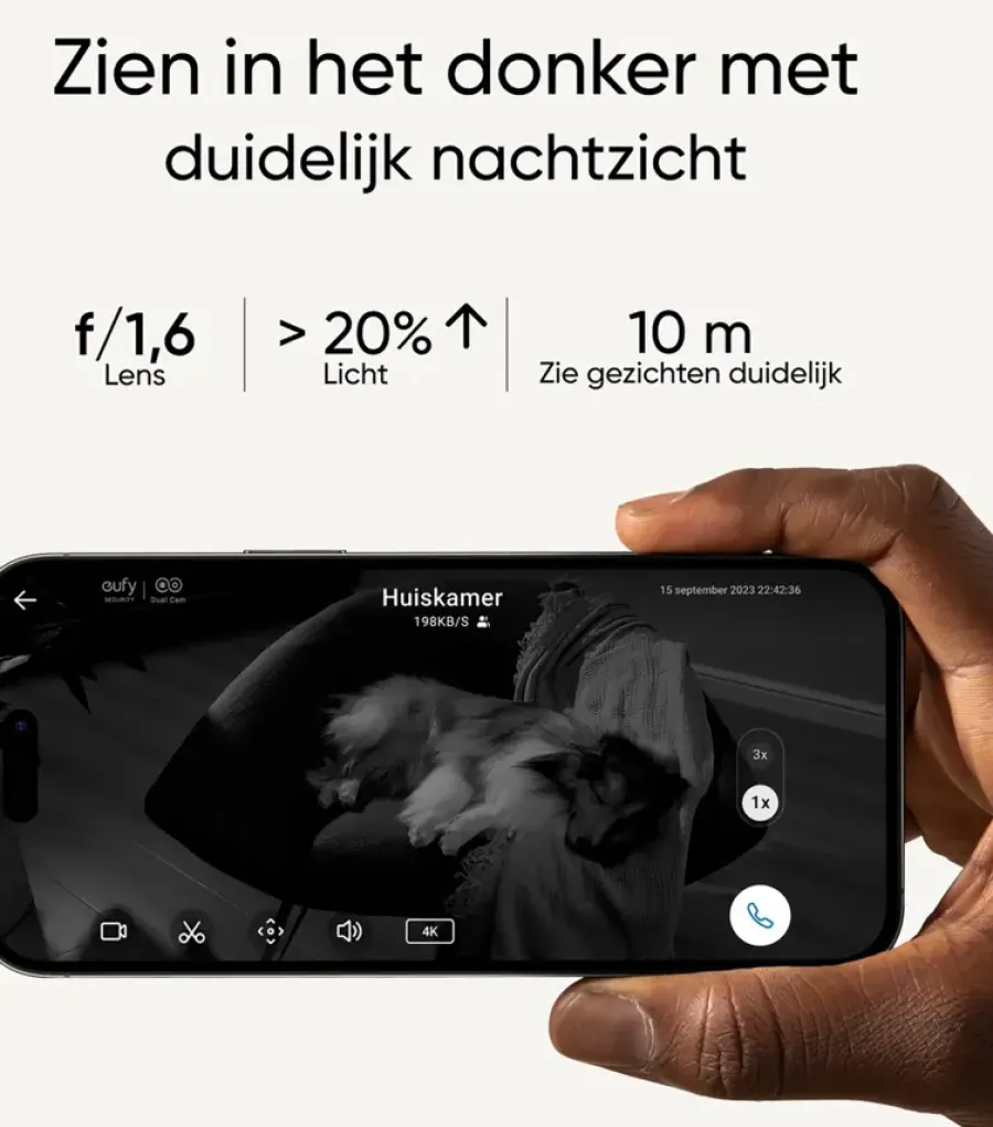Elektronische Beveiliging > Eufy Indoor Beveiligingscamera S350 4K Wired