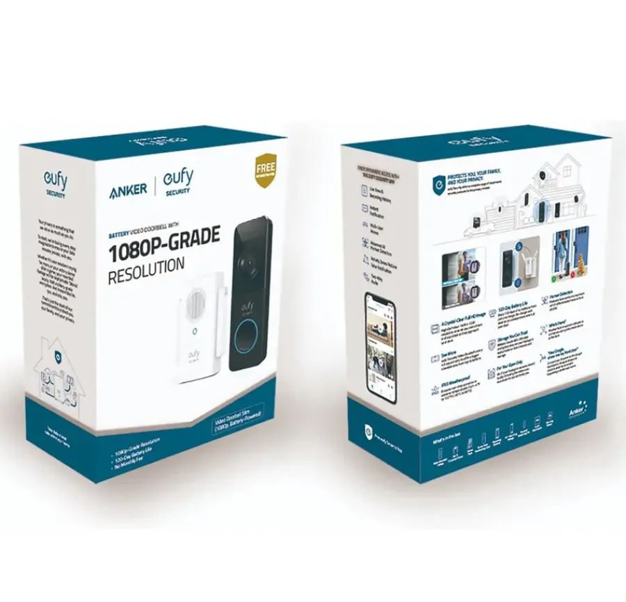 Intercoms & Deurbellen|Elektronische Beveiliging > Eufy Video Deurbel C211/C220 met Chime