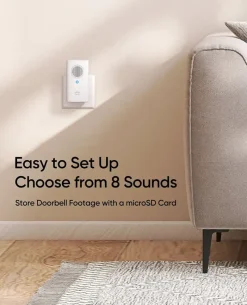 Intercoms & Deurbellen|Elektronische Beveiliging > Eufy video deurbel chime voor E340/C30/C31 wit