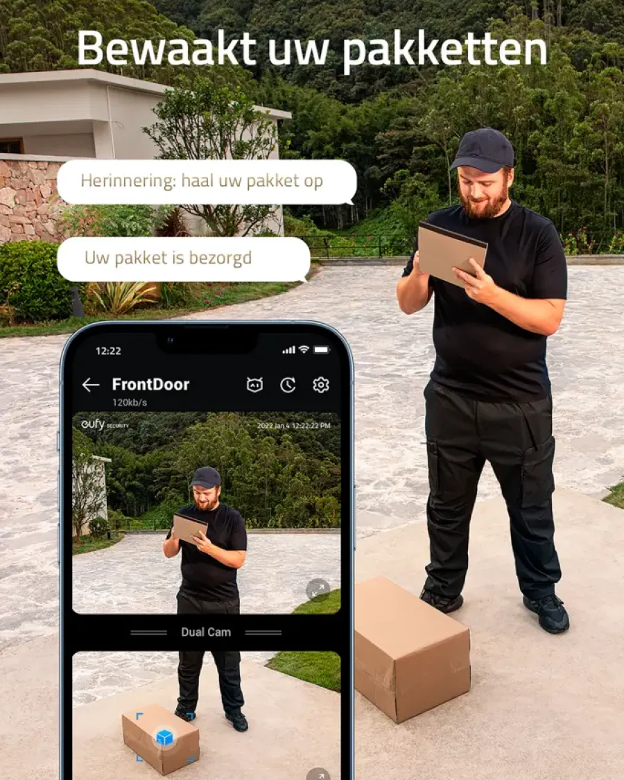 Intercoms & Deurbellen|Elektronische Beveiliging > Eufy Video Deurbel Dual 2 Pro met HomeBase 2