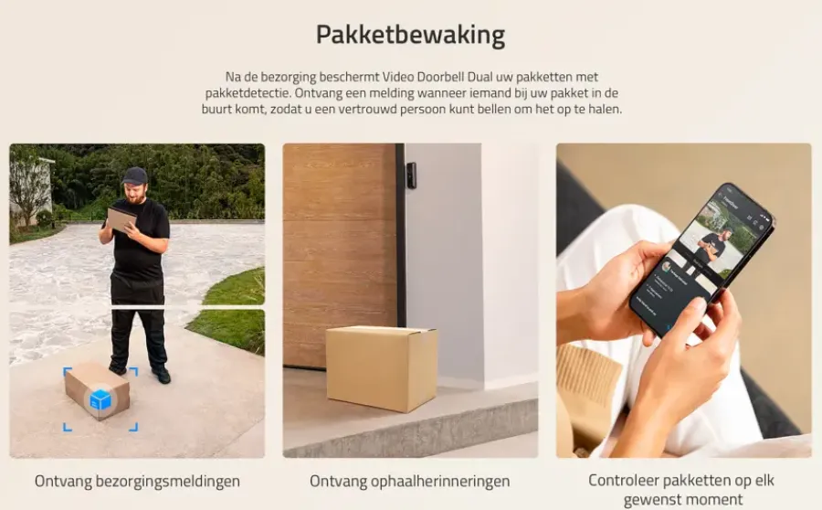 Intercoms & Deurbellen|Elektronische Beveiliging > Eufy Video Deurbel Dual 2 Pro met HomeBase 2