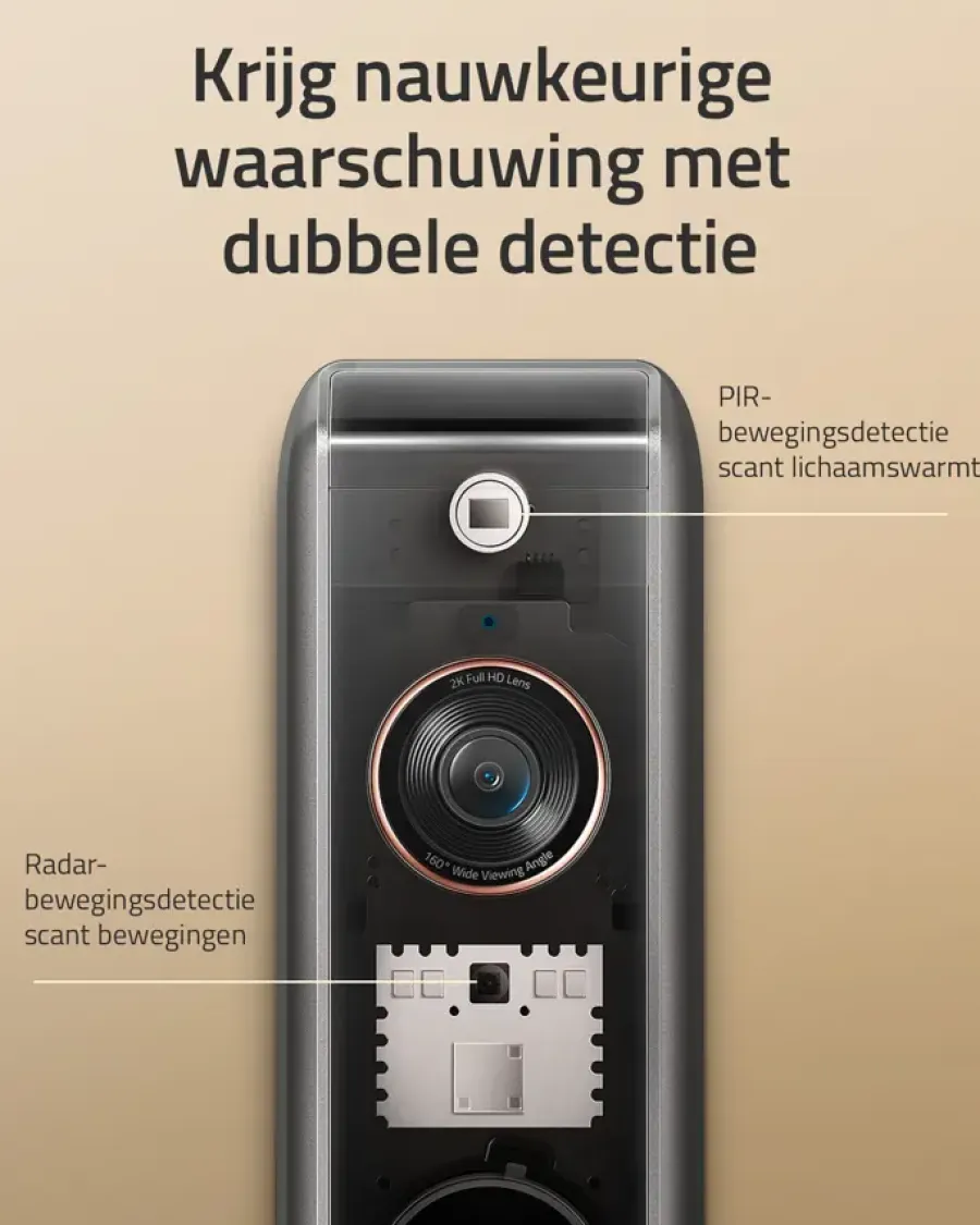 Intercoms & Deurbellen|Elektronische Beveiliging > Eufy Video Deurbel Dual 2 Pro met HomeBase 2