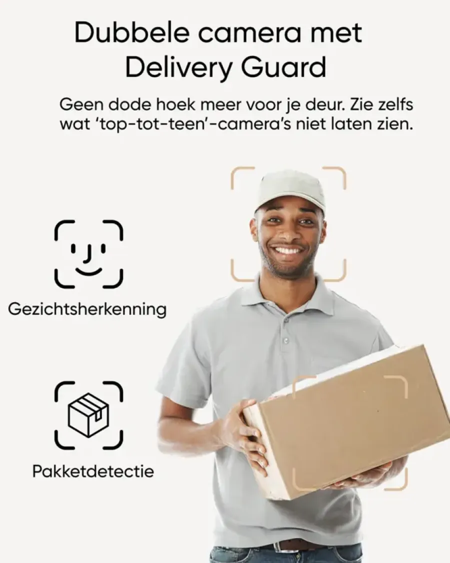 Intercoms & Deurbellen|Elektronische Beveiliging > Eufy Video Deurbel E340 2 camera's Zwart Uitbreiding