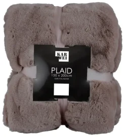 Faux fur plaid beige 200 x 150 cm