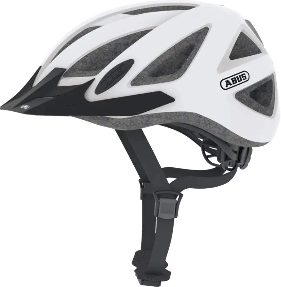 Fietskleding > Abus Fietshelm City Pro shiny white M