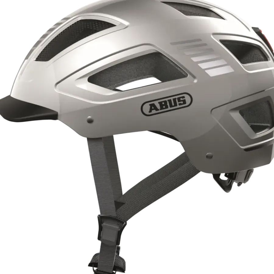 Fietskleding > Abus Fietshelm Hyban 2.0 signal silver M