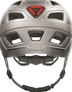 Fietskleding > Abus Fietshelm Hyban 2.0 signal silver XL