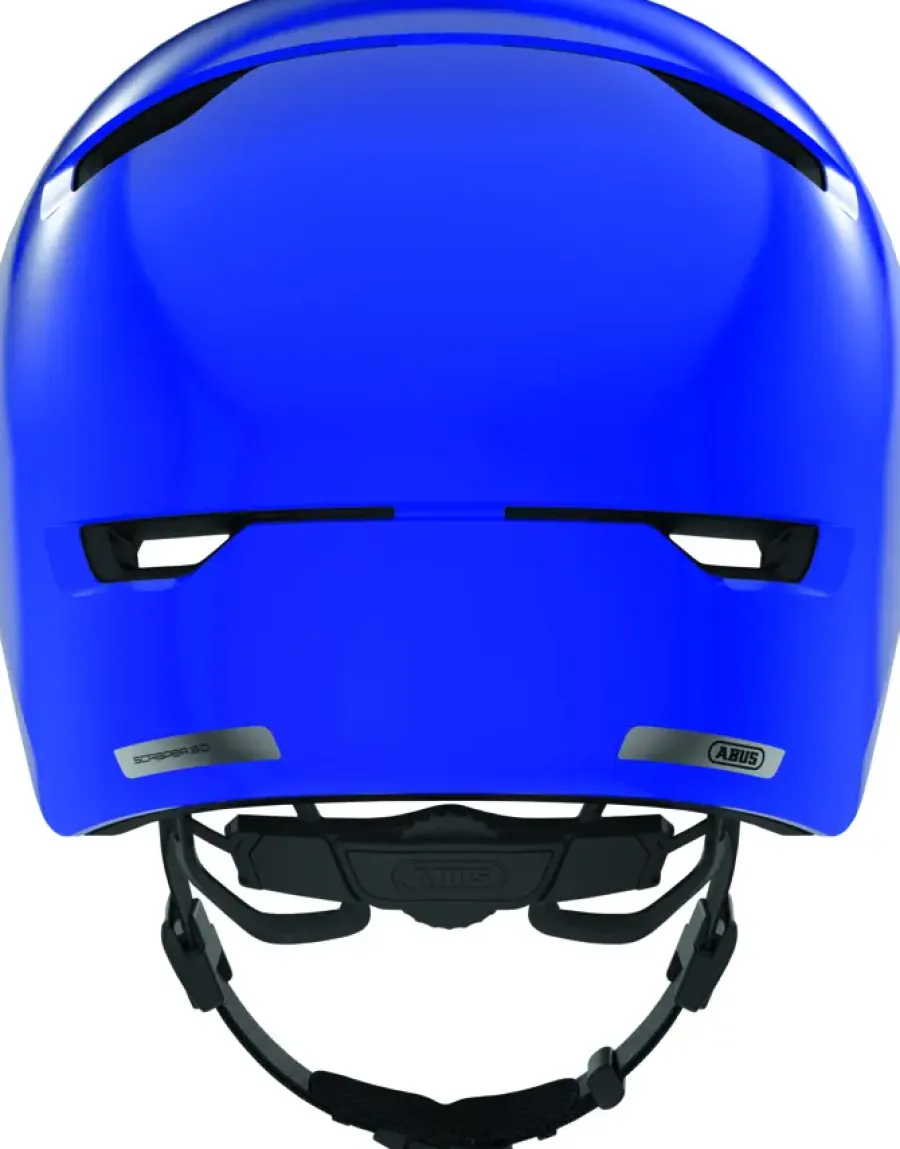 Fietskleding > Abus Fietshelm Youth shiny blue M