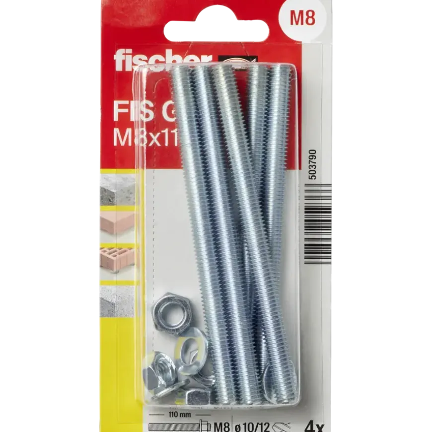 Fischer Chemisch anker Draadstang FIS GS M8x110mm 4 stuks