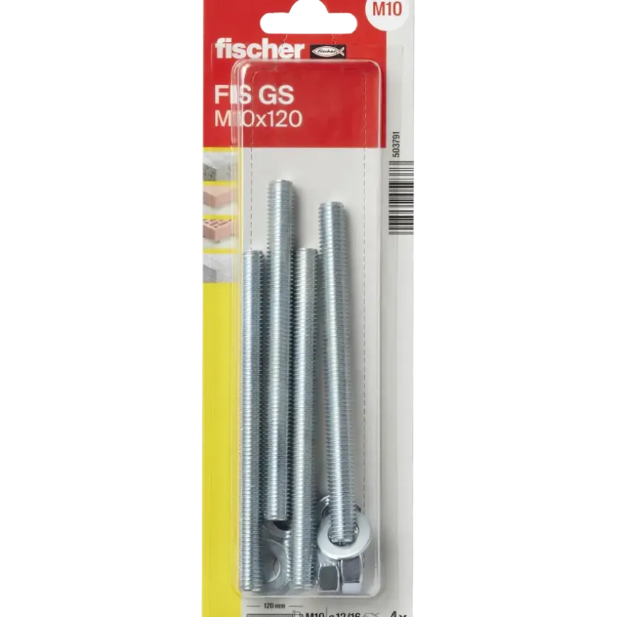 Fischer Chemisch anker Draadstang FIS GS M10x120mm 4 stuks