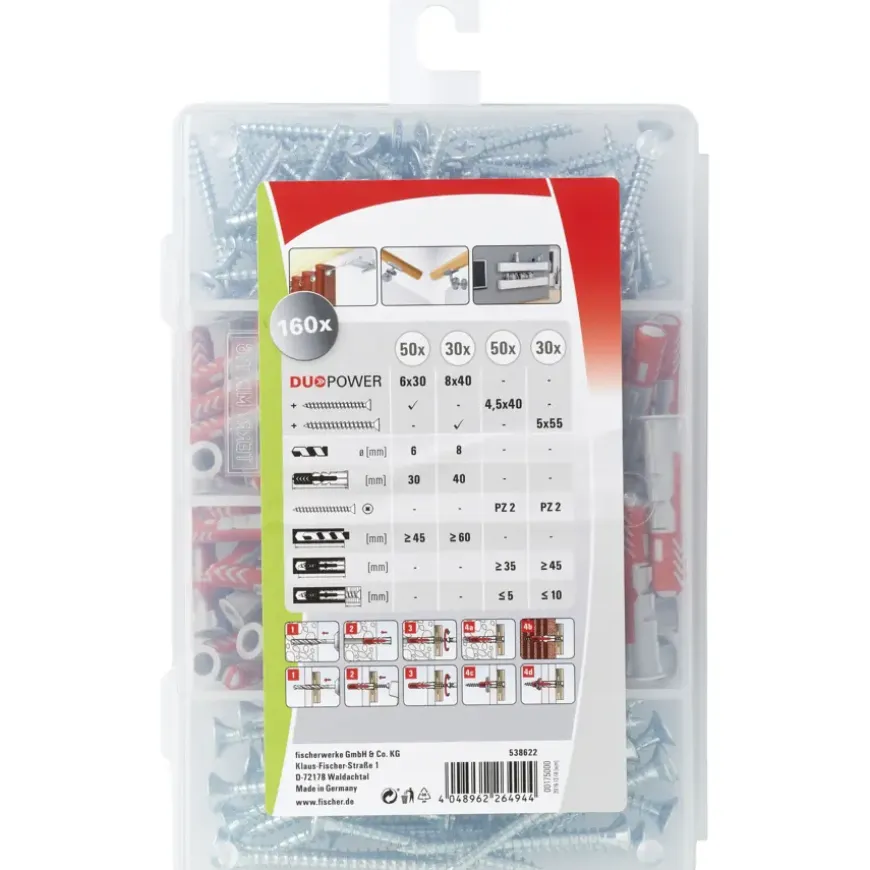 Fischer Duopower assortimentsdoos 160-delig
