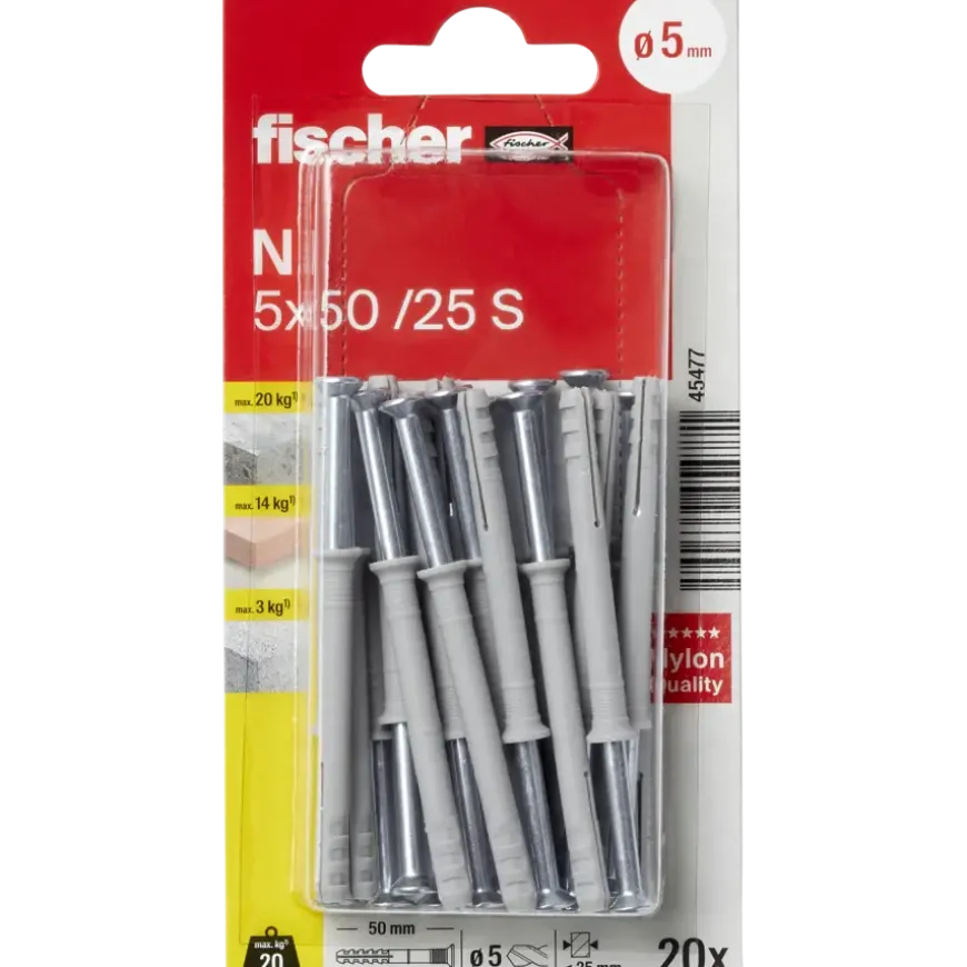 Fischer Slagplug 5x50mm 20 stuks