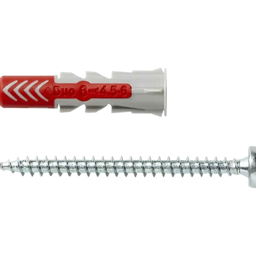 Fischer Universeelplug DuoPower 8x40mm met bolkopschroef 8 stuks